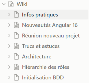 Arborescence de mon wiki